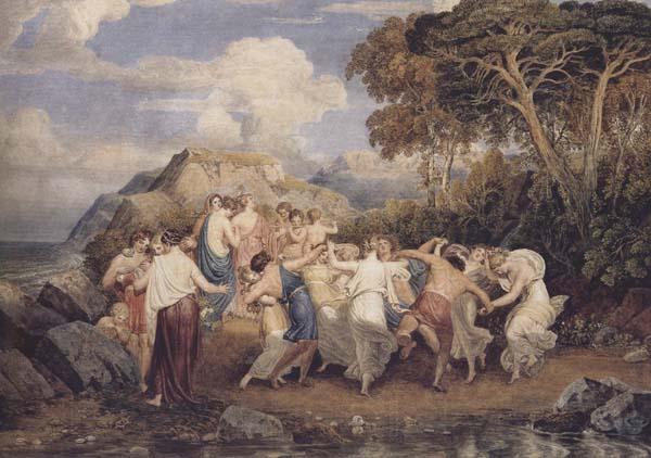 Joshua Cristall Nymphs and shepherds dancing (mk47) Spain oil painting art